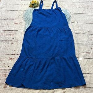 NWOT BB Dakota Steve Madden Blue Gauze Tiered Maxi Dress sz XS